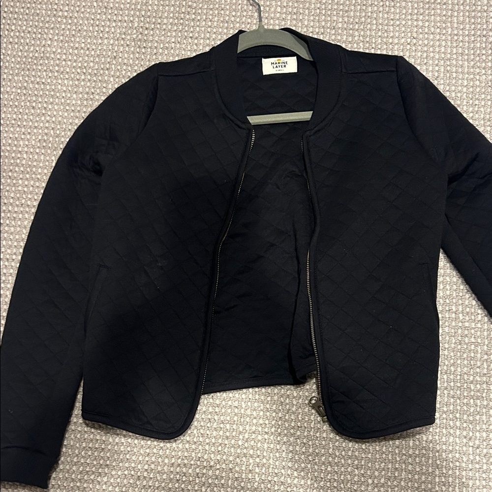Marine Layer Black Quilted Jacket